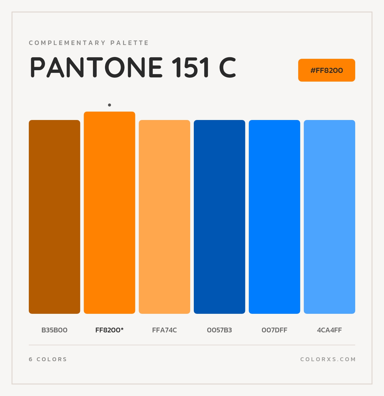 PANTONE 151 C - Complementary Color Palette