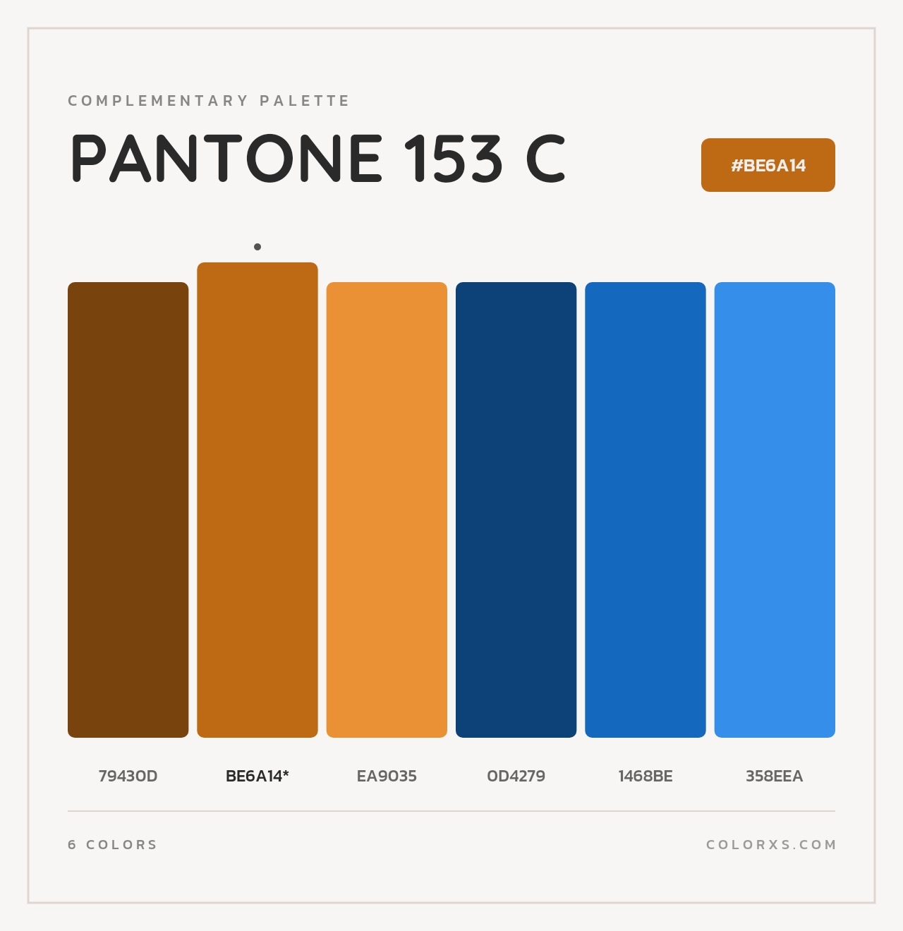 PANTONE 153 C - Complementary Color Palette