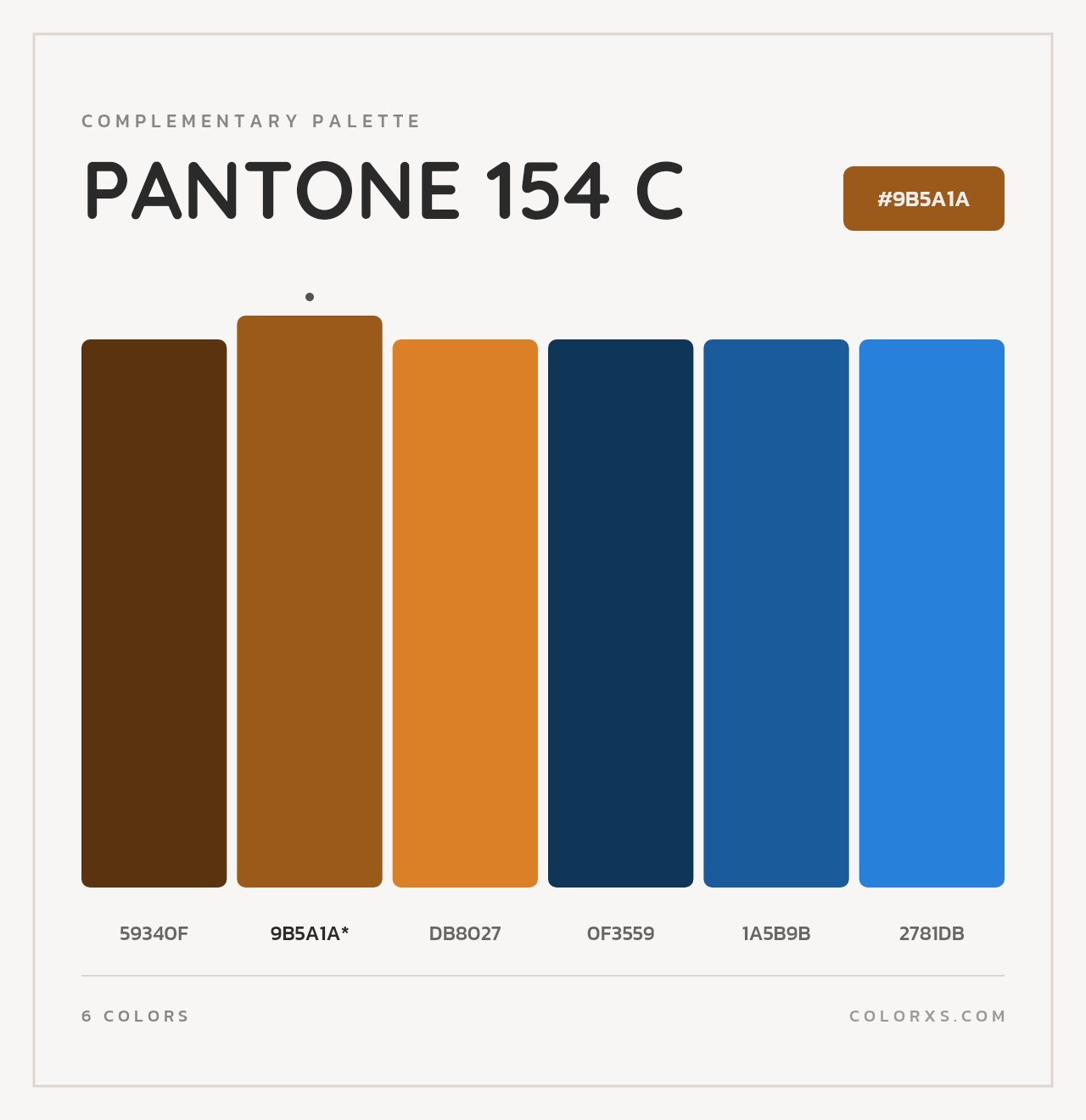 PANTONE 154 C - Complementary Color Palette
