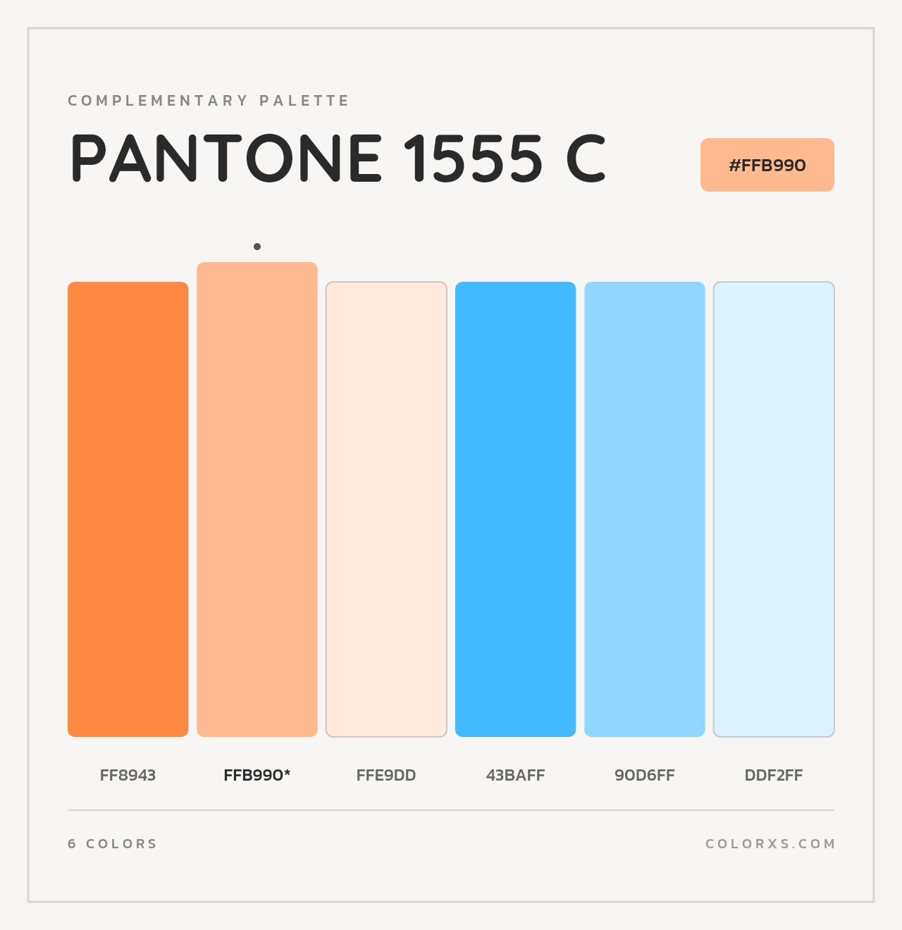PANTONE 1555 C - Complementary Color Palette