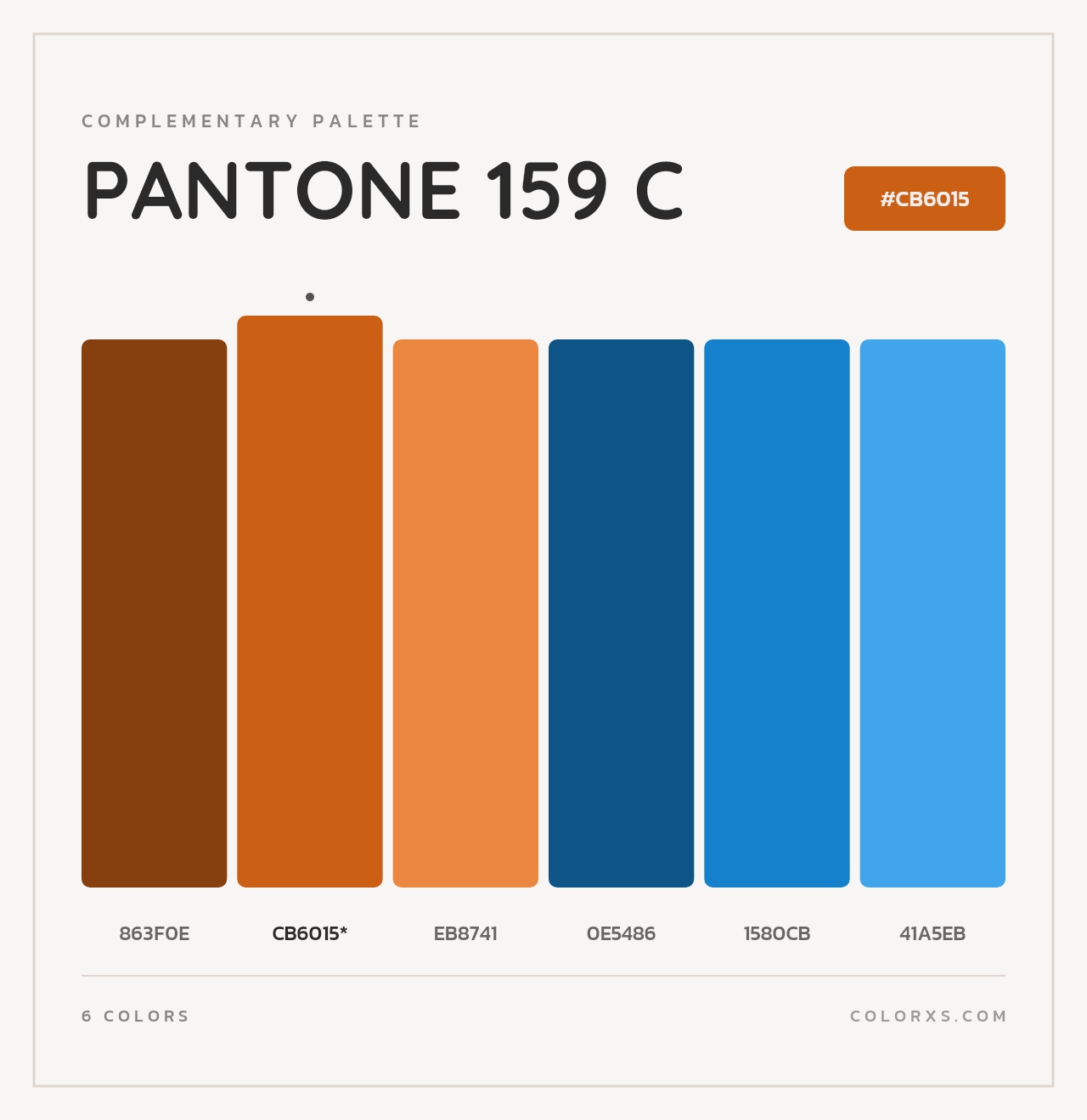 PANTONE 159 C - Complementary Color Palette
