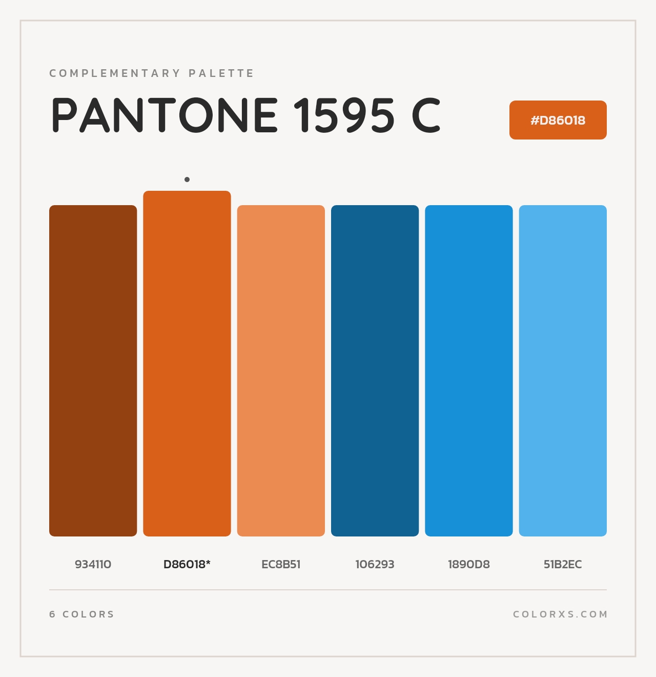 PANTONE 1595 C - Complementary Color Palette