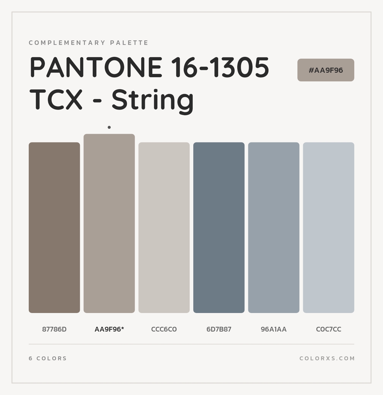 PANTONE 16-1305 TCX - String - Complementary Color Palette