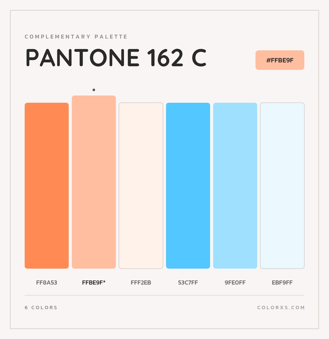 PANTONE 162 C - Complementary Color Palette
