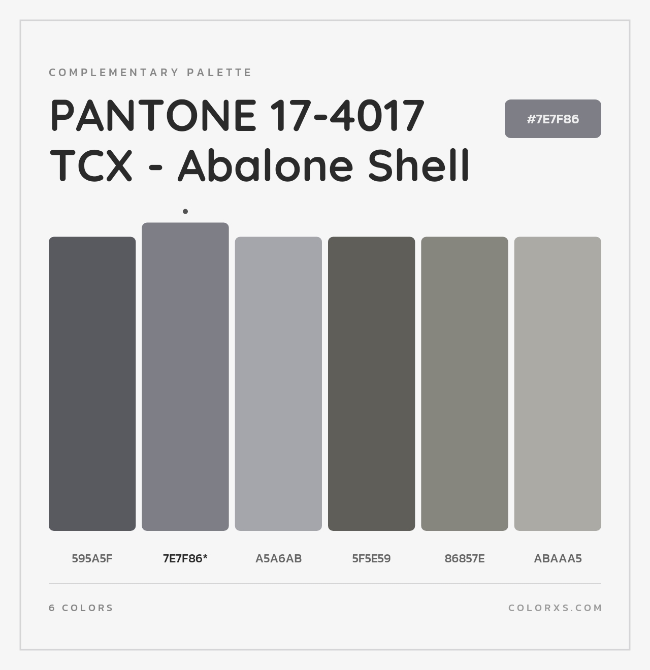 PANTONE 17-4017 TCX - Abalone Shell - Complementary Color Palette