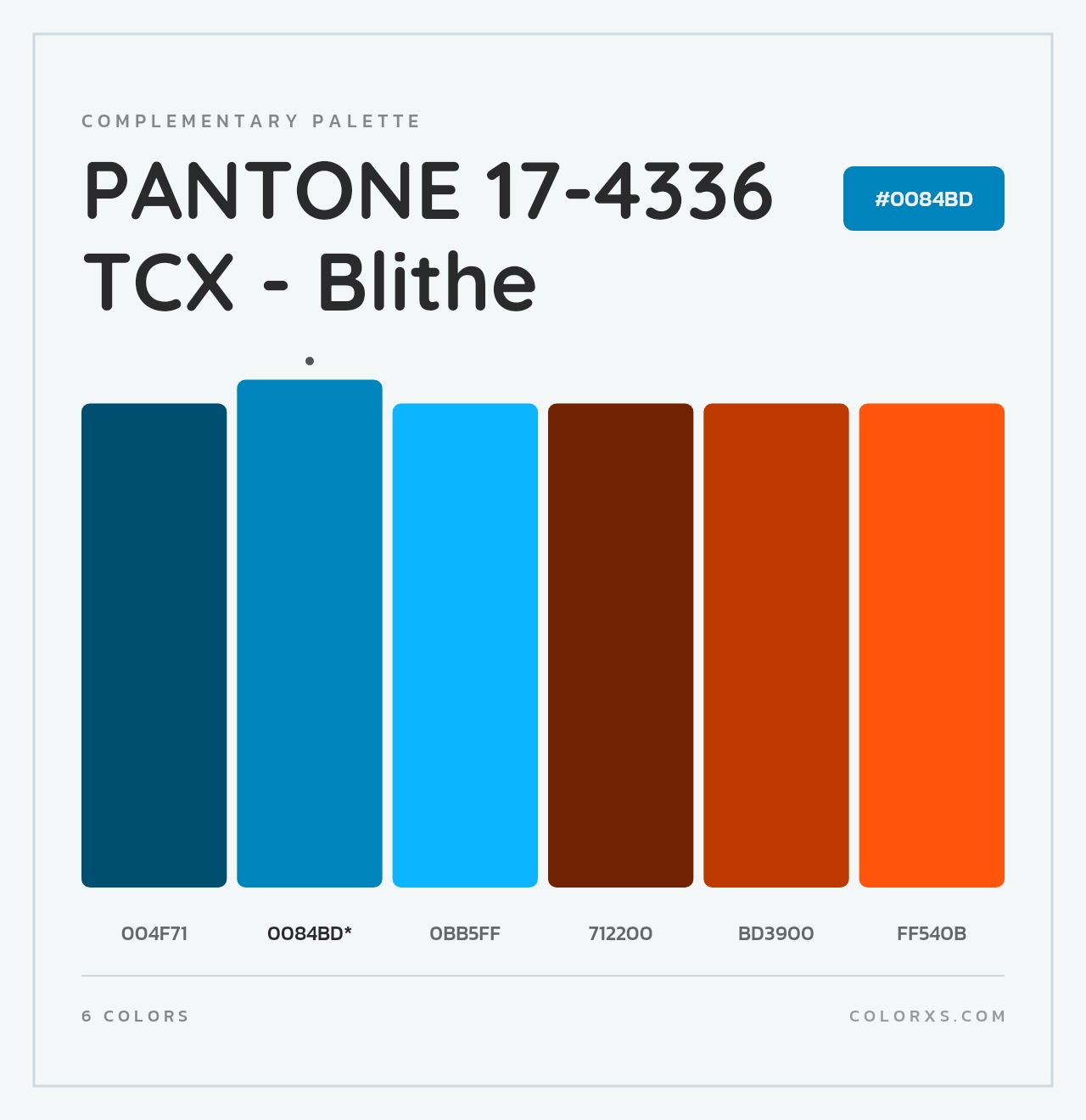 PANTONE 17-4336 TCX - Blithe - Complementary Color Palette
