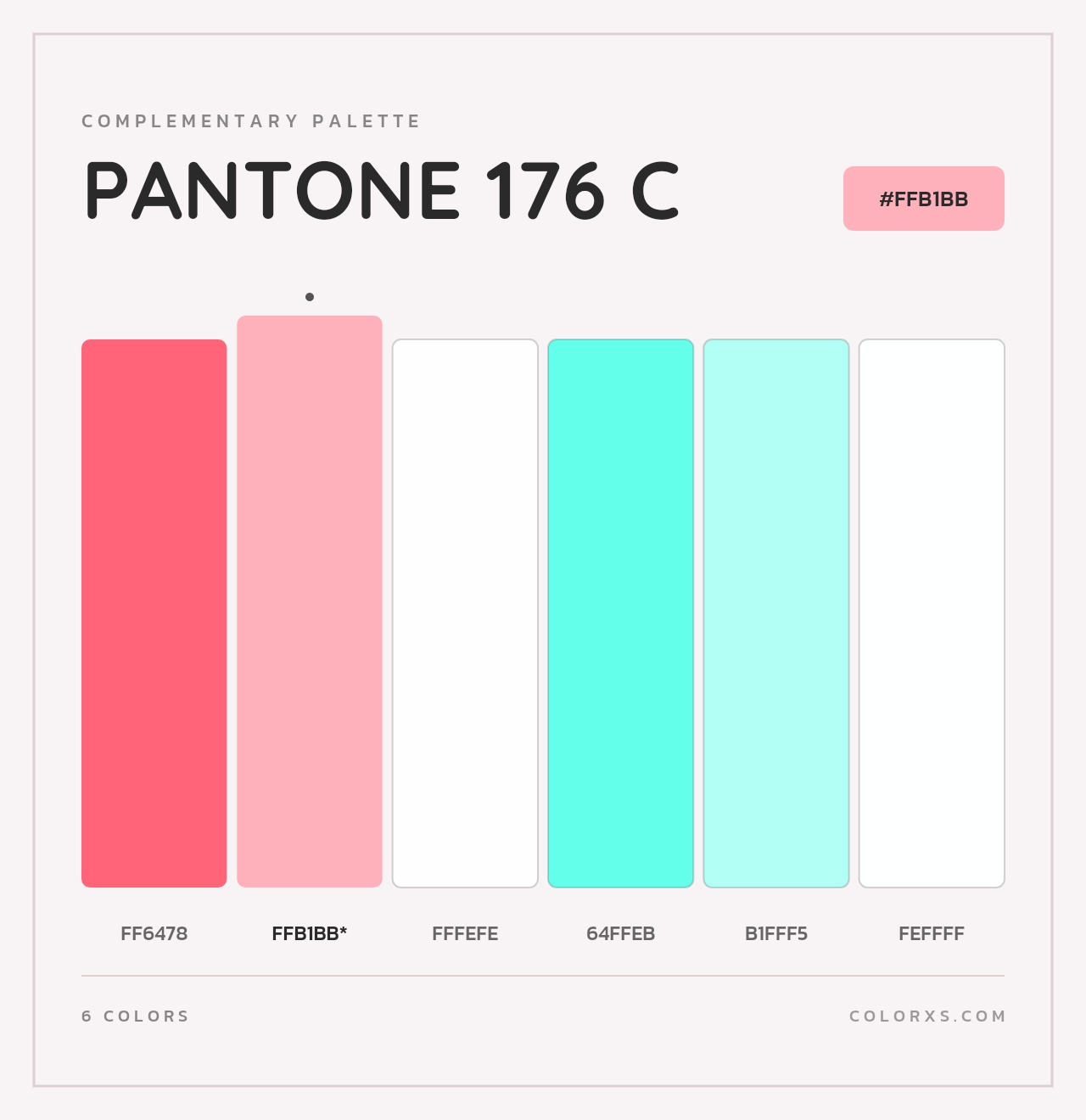 PANTONE 176 C - Complementary Color Palette