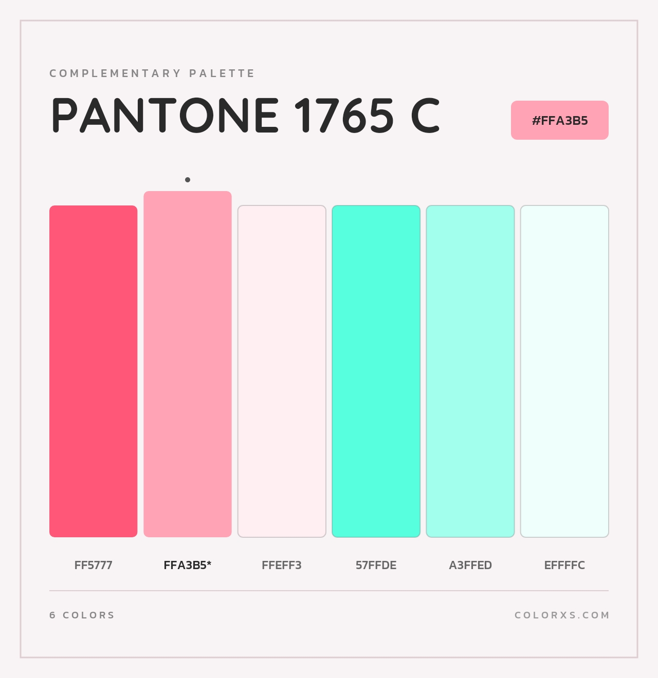 PANTONE 1765 C - Complementary Color Palette
