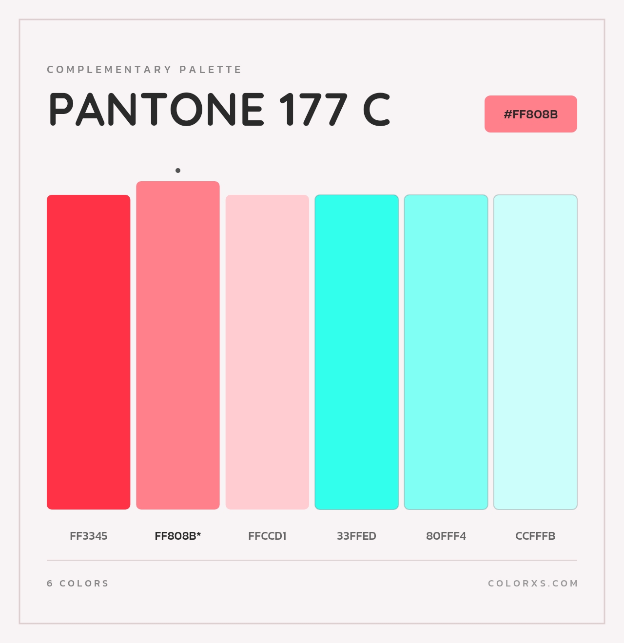 PANTONE 177 C - Complementary Color Palette