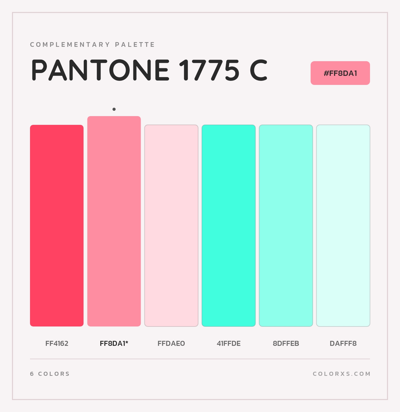 PANTONE 1775 C - Complementary Color Palette