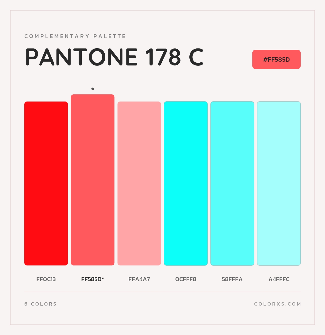 PANTONE 178 C - Complementary Color Palette