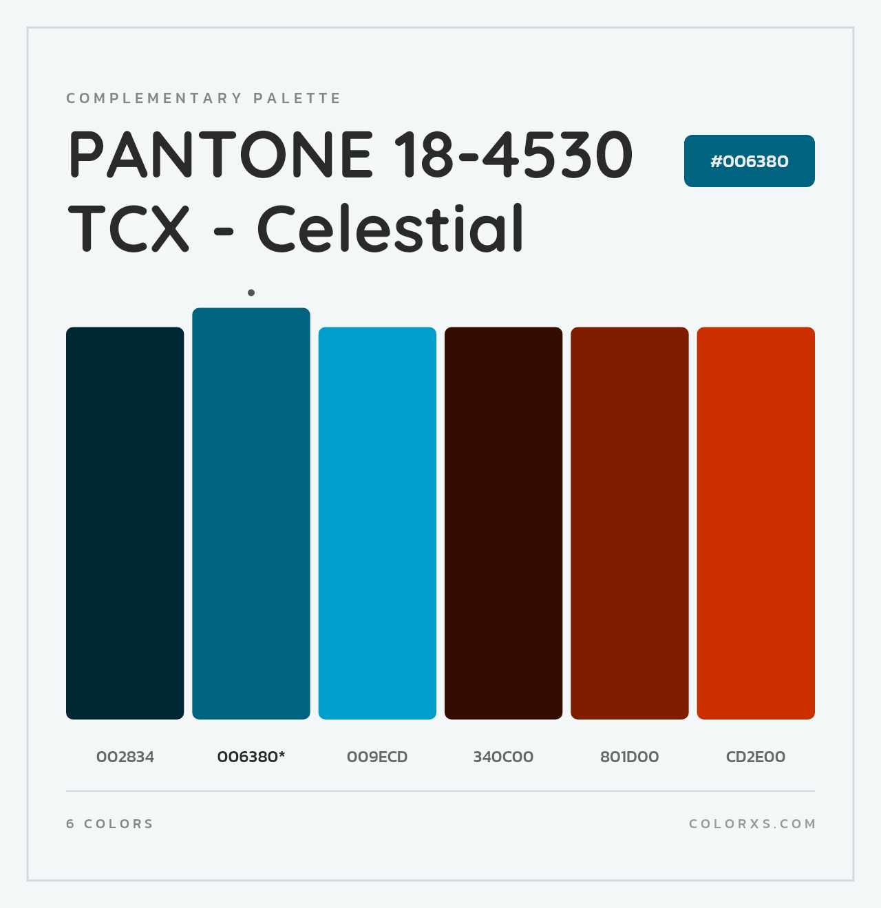 PANTONE 18-4530 TCX - Celestial - Complementary Color Palette