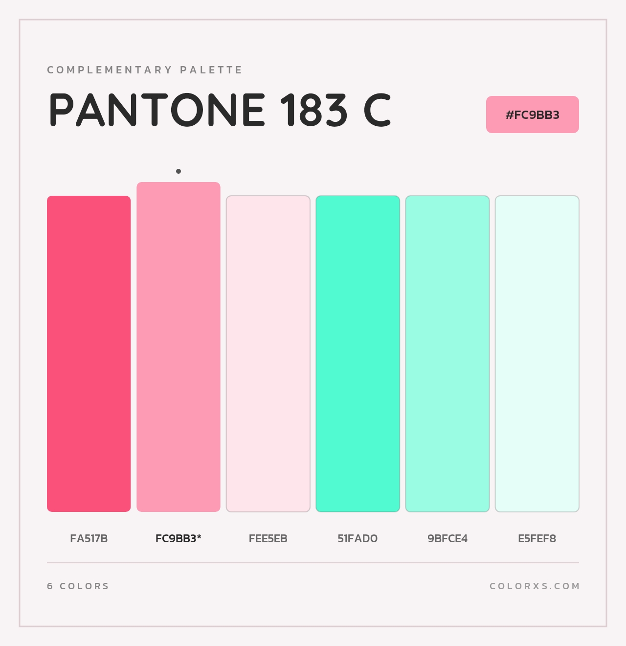 PANTONE 183 C - Complementary Color Palette