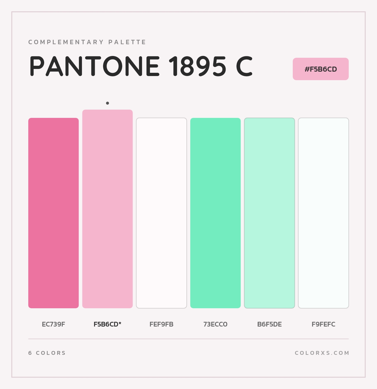 PANTONE 1895 C - Complementary Color Palette