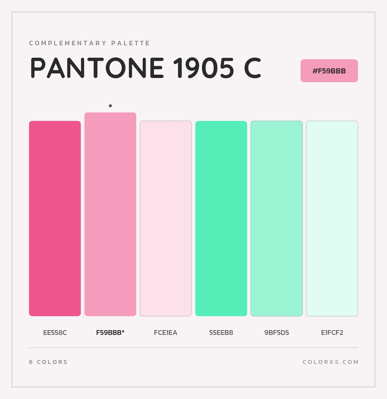 PANTONE 1905 C - Complementary Color Palette
