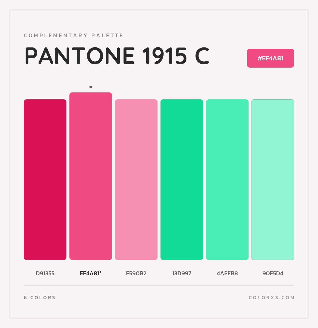 PANTONE 1915 C - Complementary Color Palette