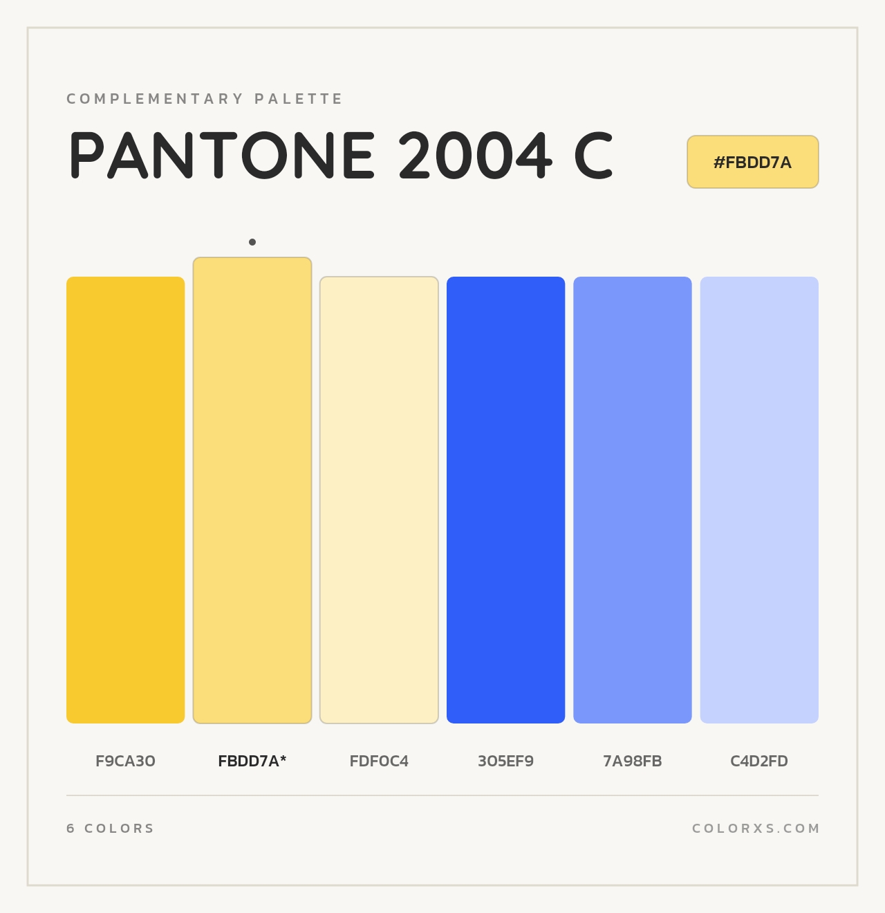 PANTONE 2004 C - Complementary Color Palette