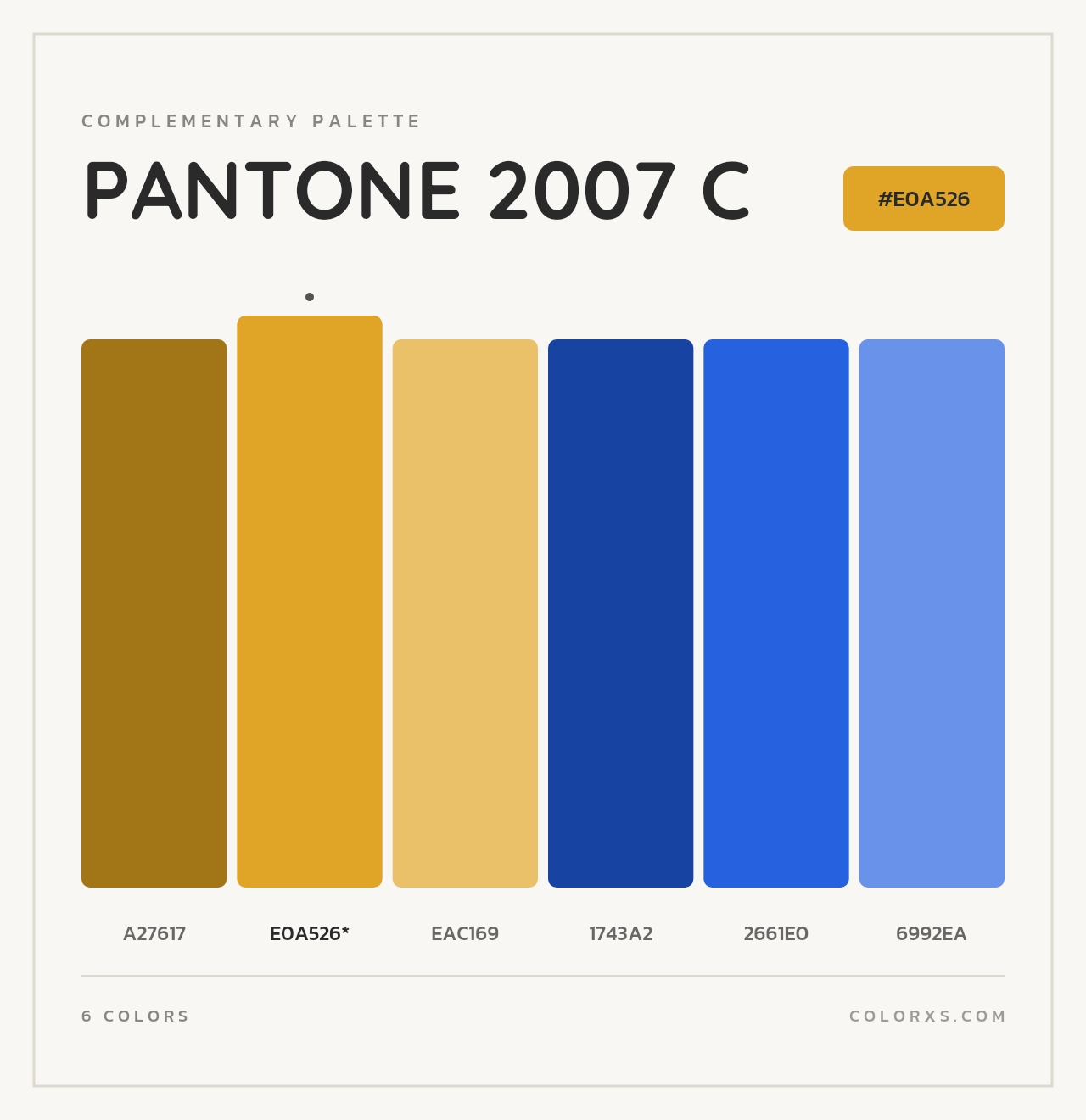 PANTONE 2007 C - Complementary Color Palette