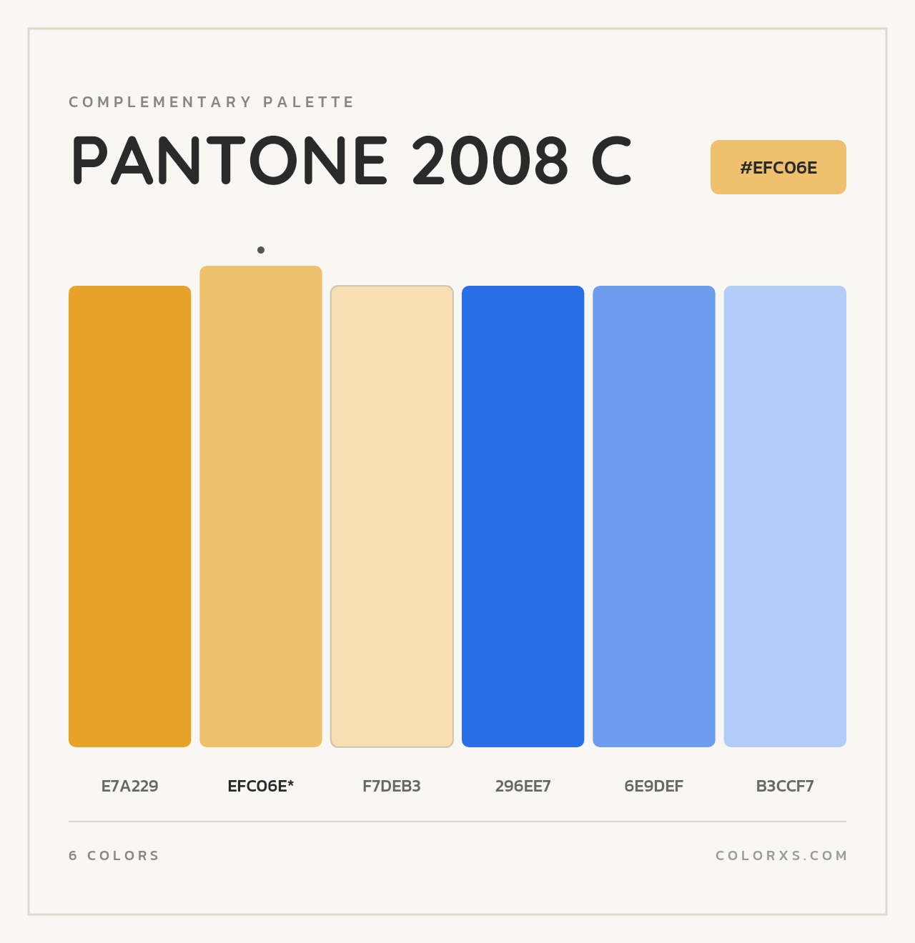 PANTONE 2008 C - Complementary Color Palette