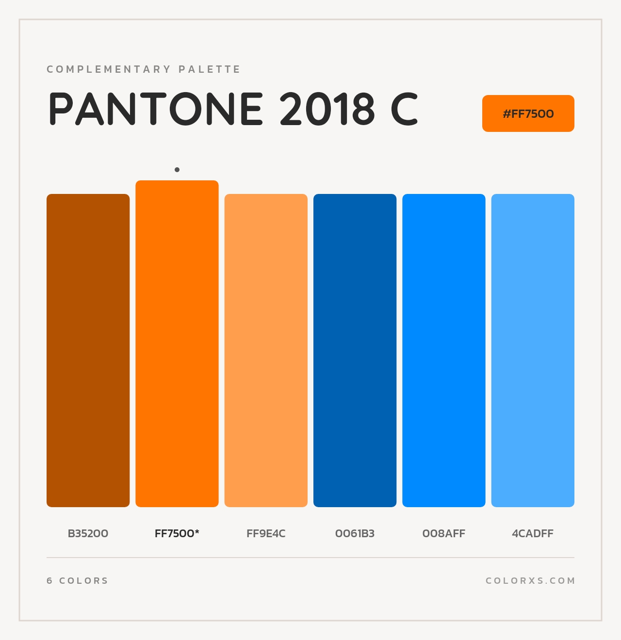 PANTONE 2018 C - Complementary Color Palette