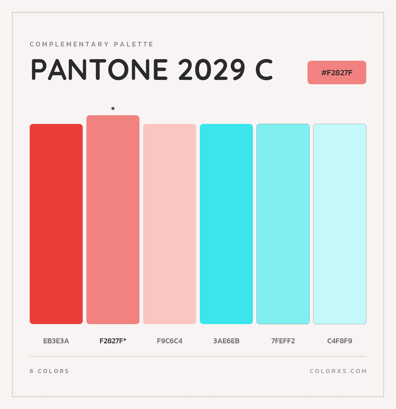 PANTONE 2029 C - Complementary Color Palette