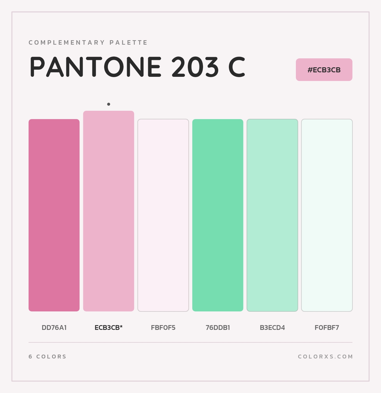 PANTONE 203 C - Complementary Color Palette