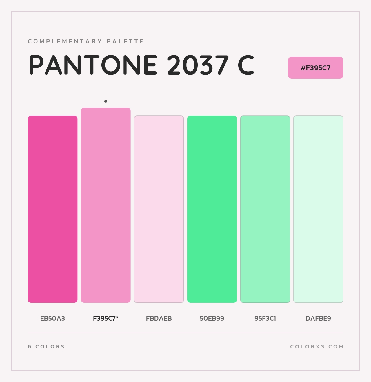 PANTONE 2037 C - Complementary Color Palette