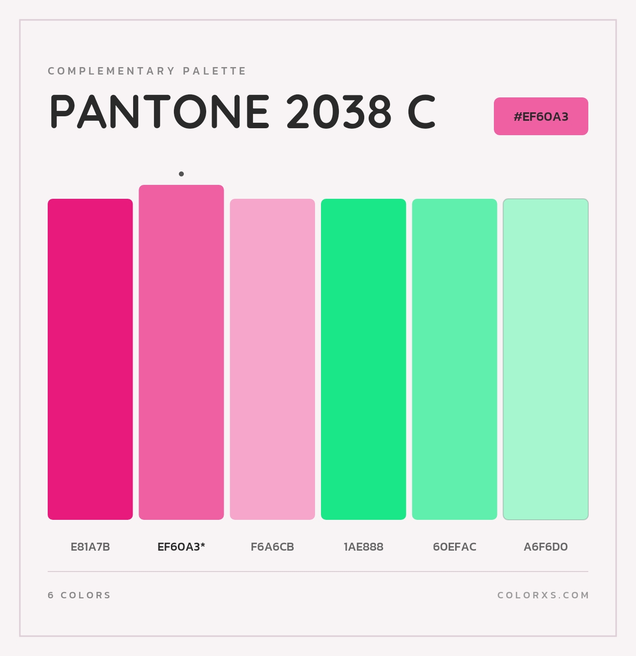 PANTONE 2038 C - Complementary Color Palette