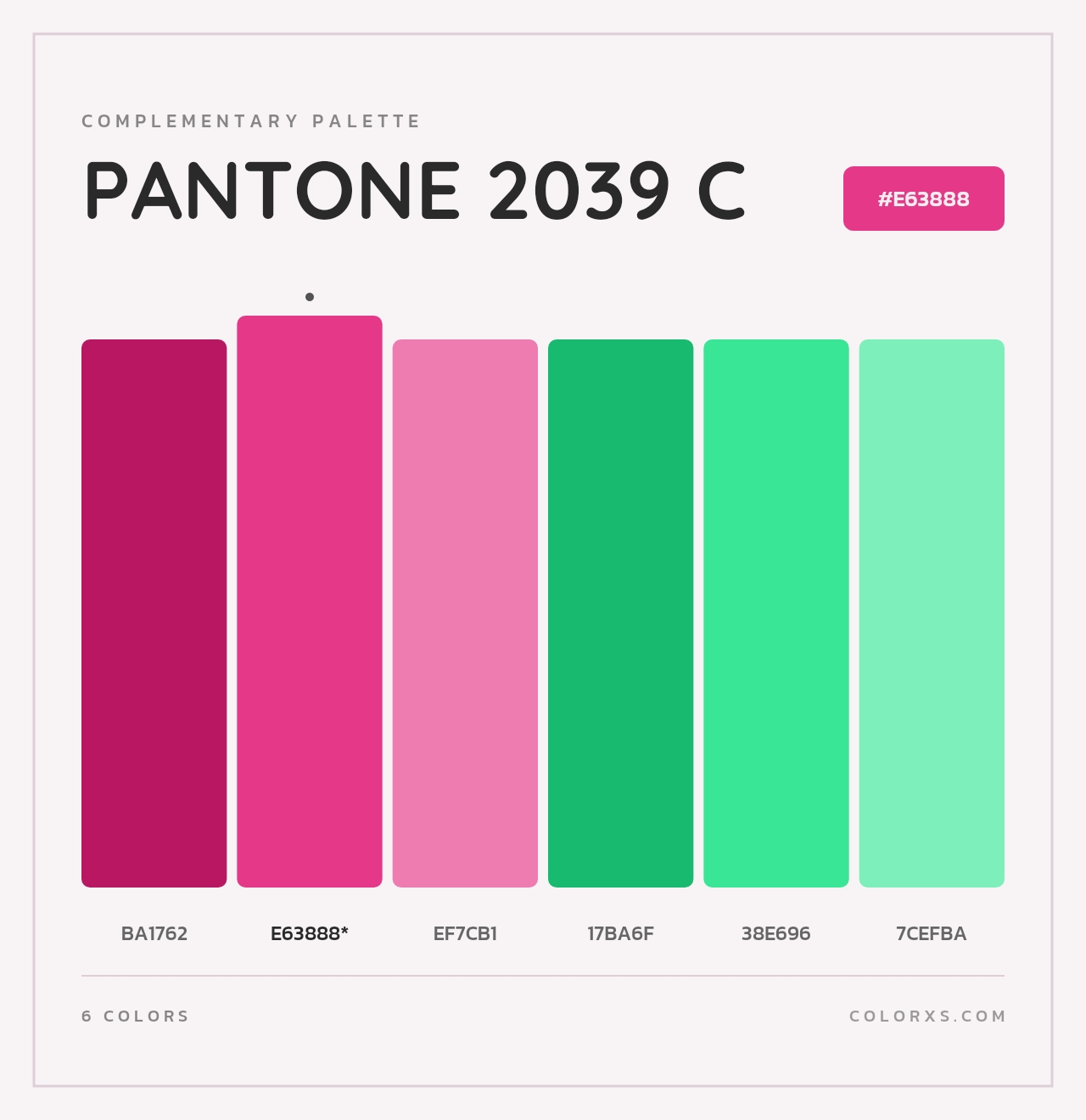 PANTONE 2039 C - Complementary Color Palette