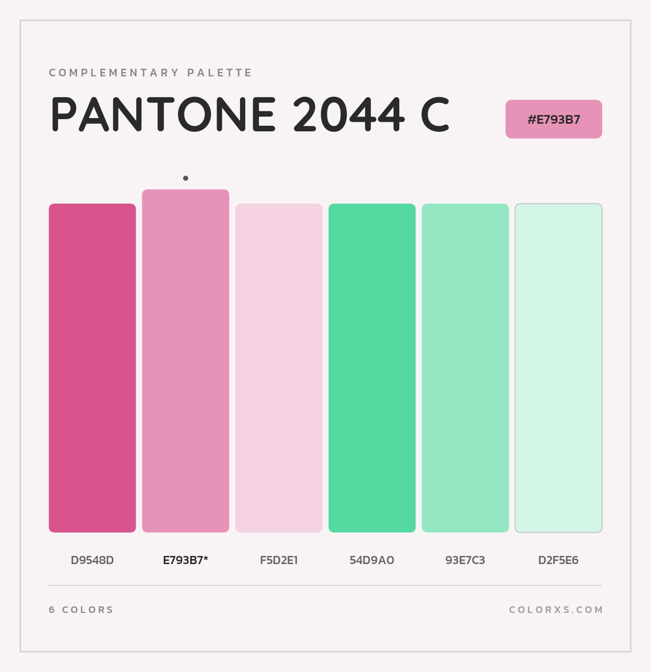 PANTONE 2044 C - Complementary Color Palette