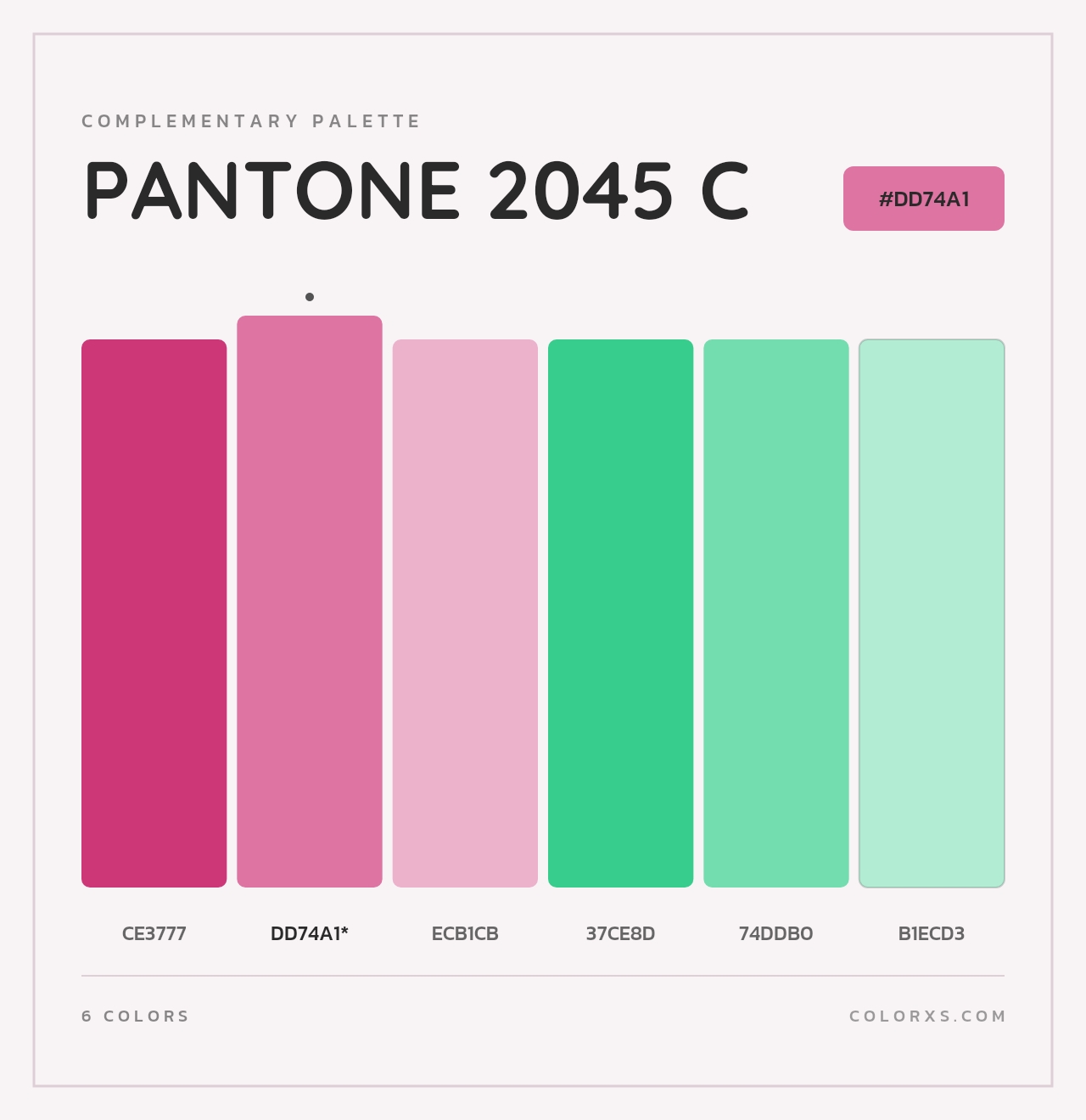 PANTONE 2045 C - Complementary Color Palette