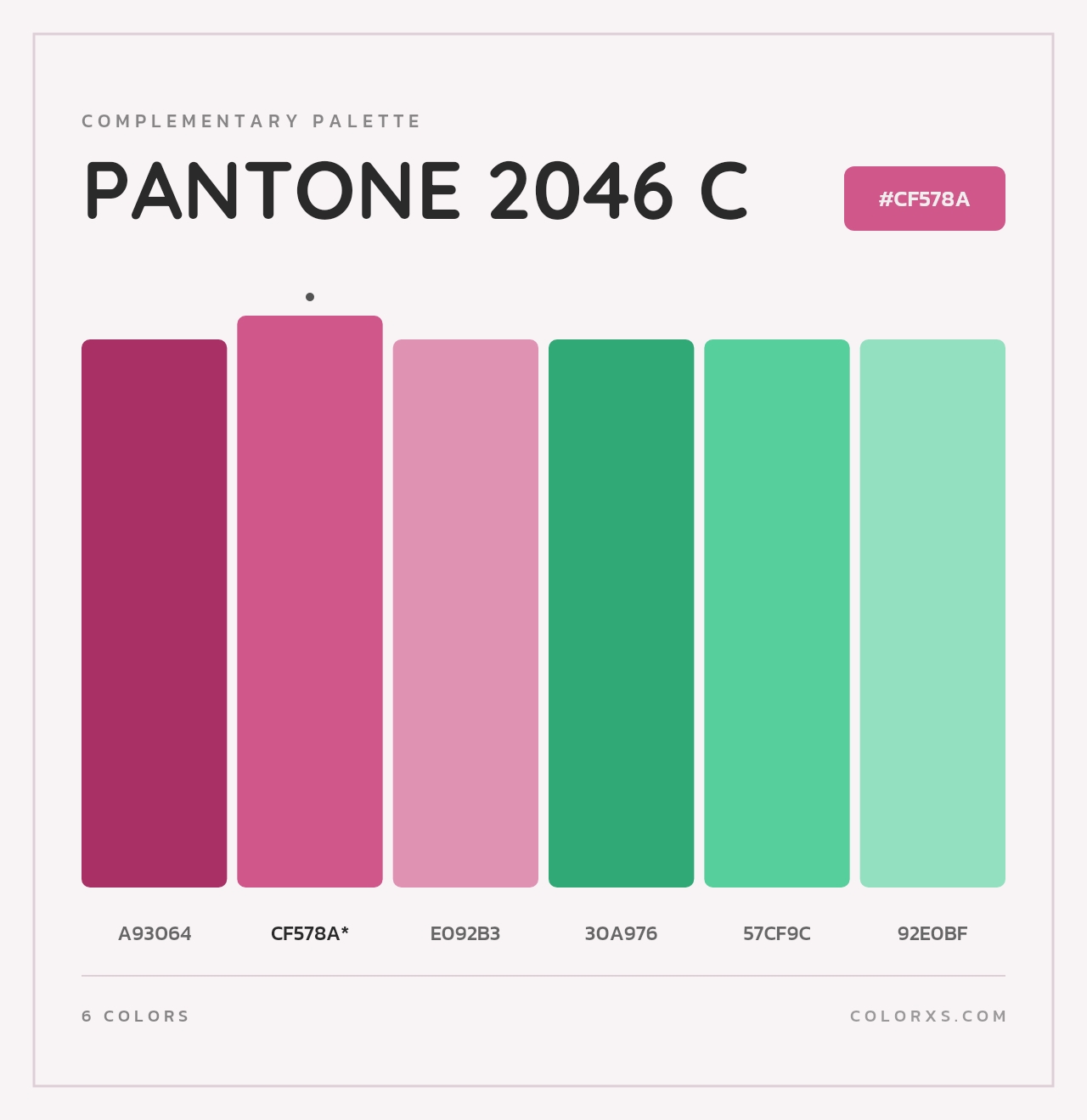 PANTONE 2046 C - Complementary Color Palette