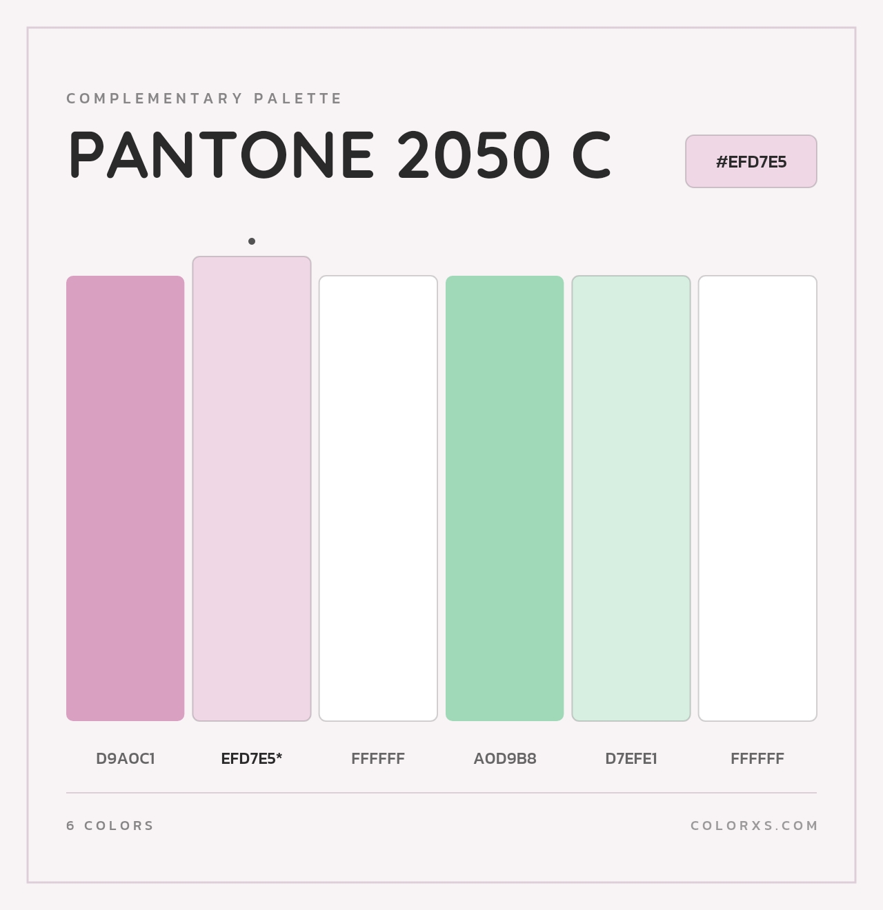PANTONE 2050 C - Complementary Color Palette