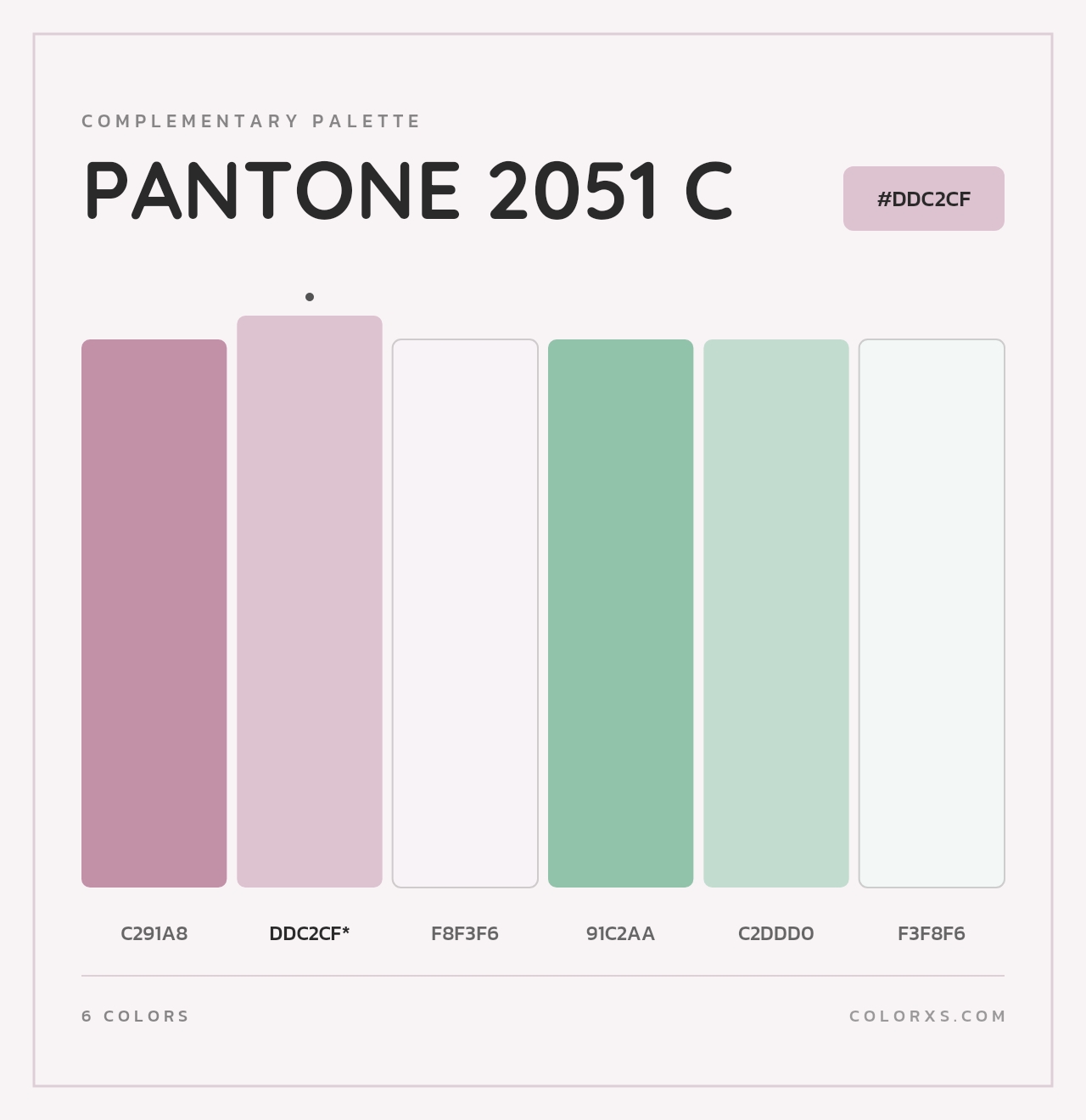 PANTONE 2051 C - Complementary Color Palette