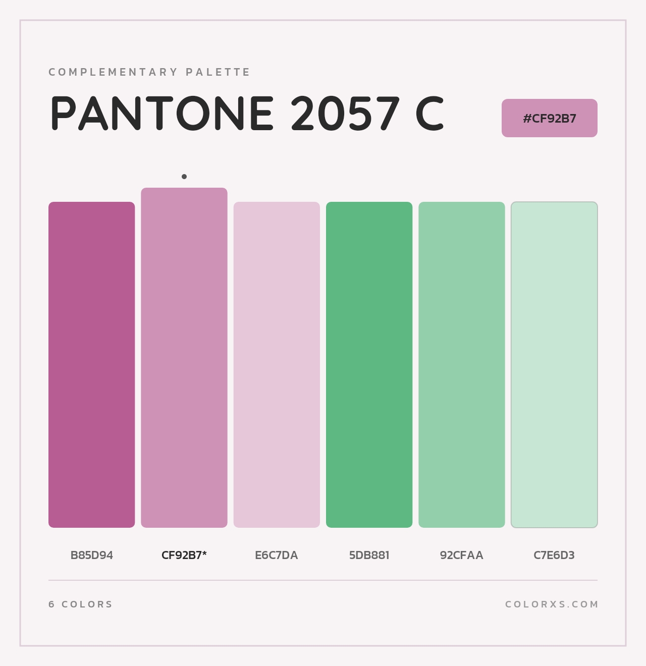 PANTONE 2057 C - Complementary Color Palette