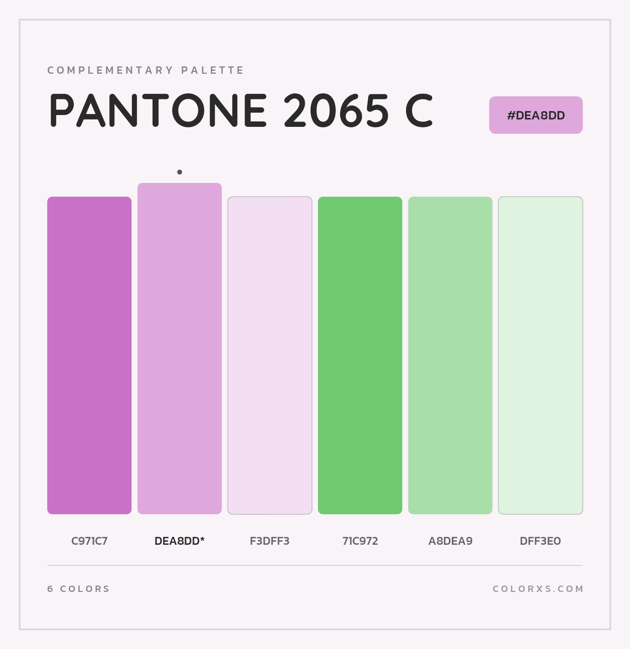 PANTONE 2065 C - Complementary Color Palette