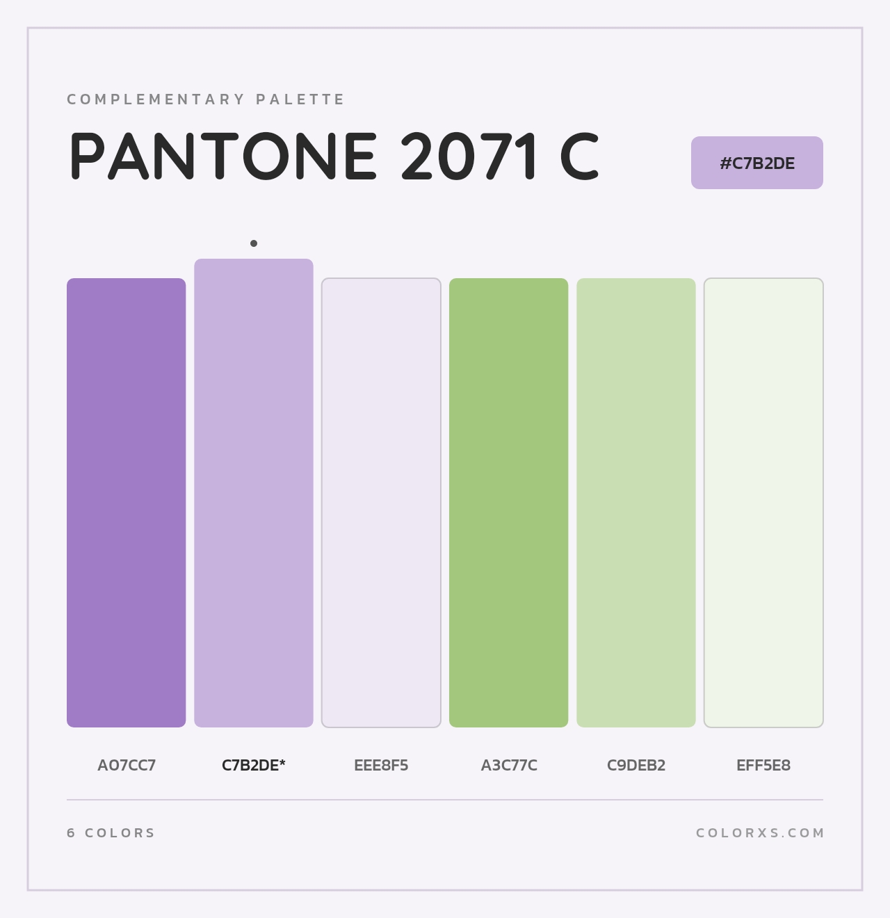 PANTONE 2071 C - Complementary Color Palette