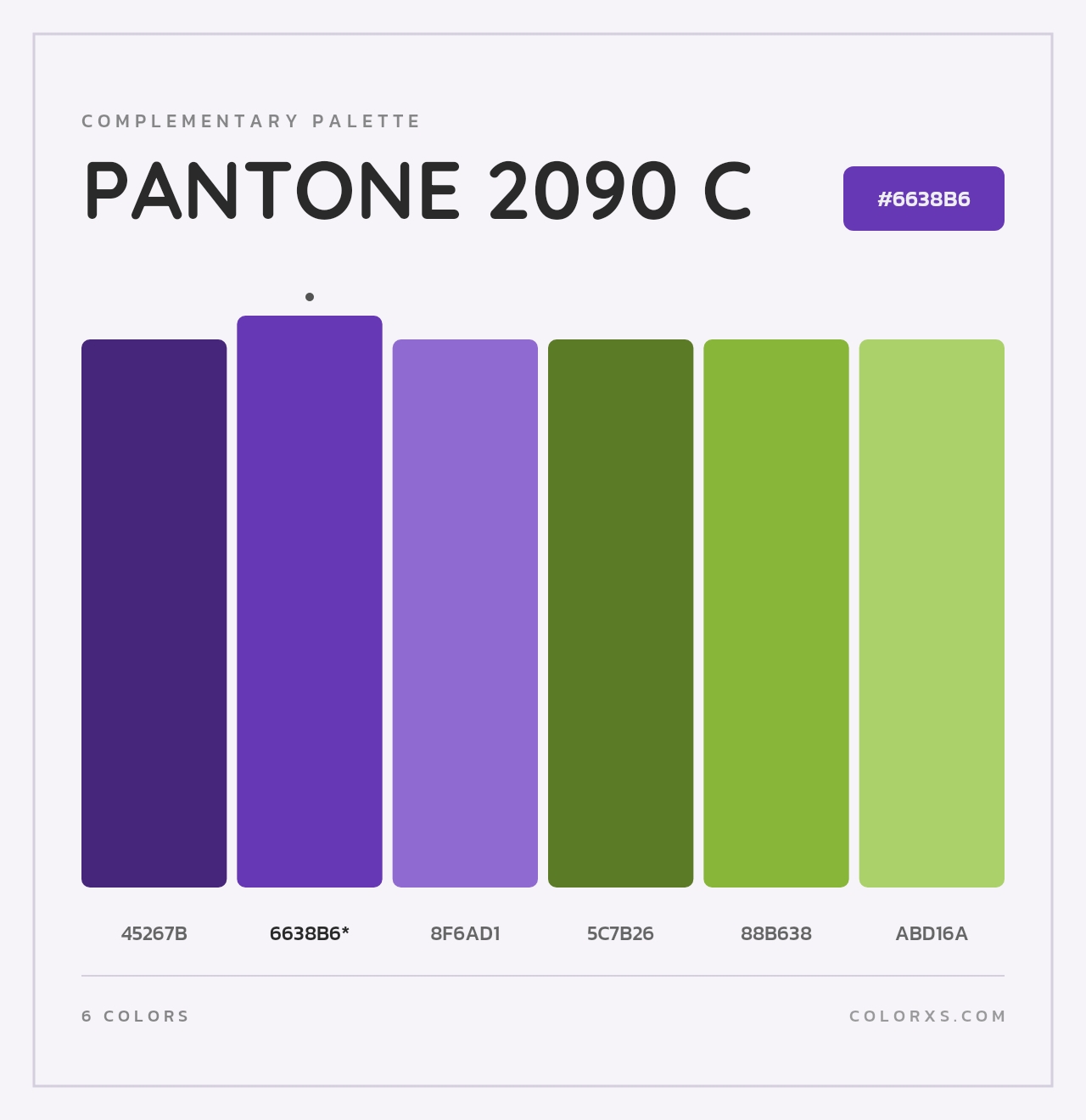 PANTONE 2090 C - Complementary Color Palette