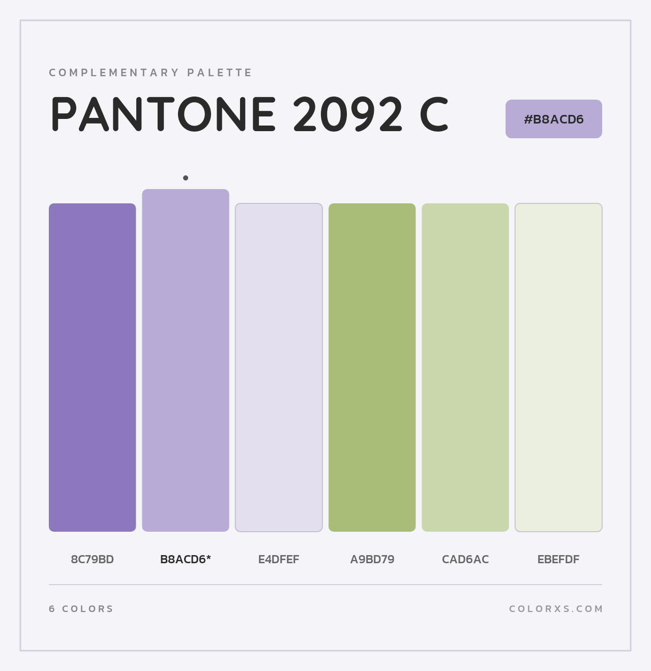 PANTONE 2092 C - Complementary Color Palette
