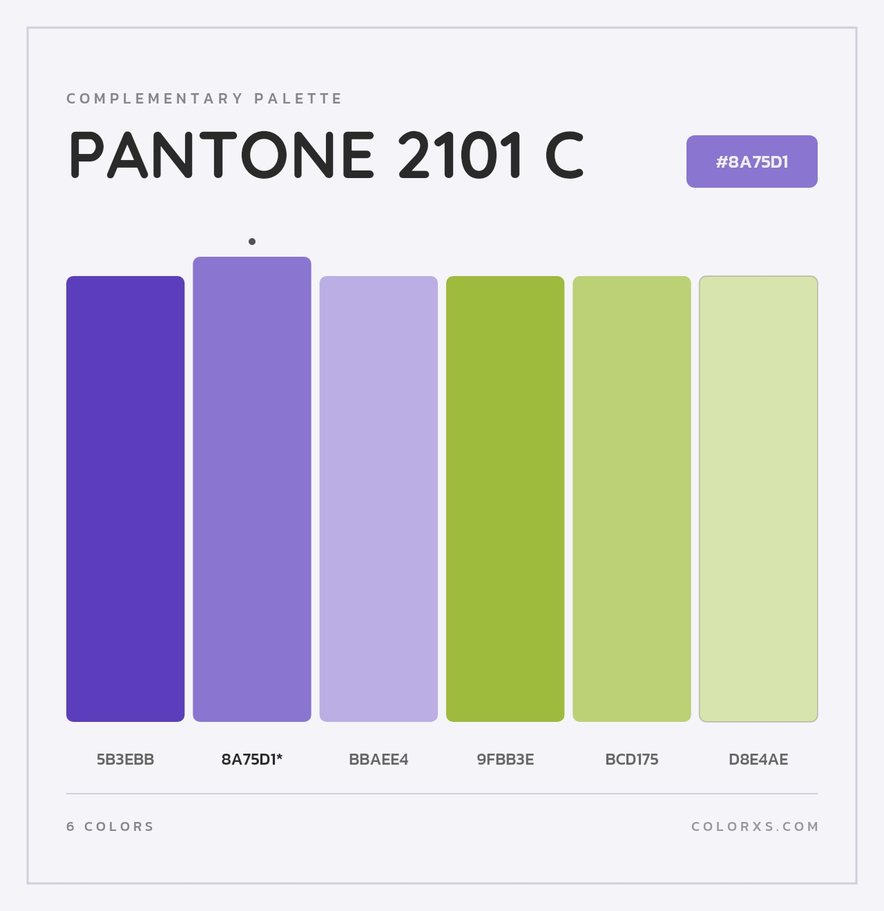 PANTONE 2101 C - Complementary Color Palette