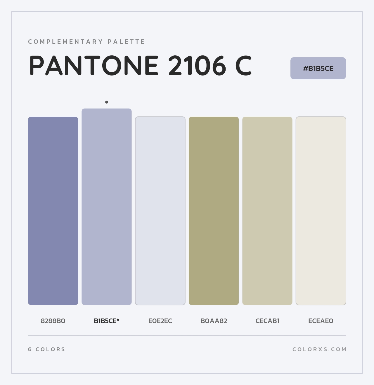 PANTONE 2106 C - Complementary Color Palette