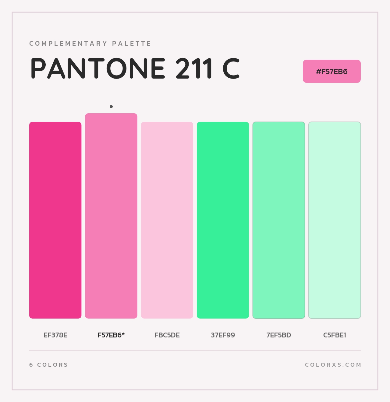 PANTONE 211 C - Complementary Color Palette
