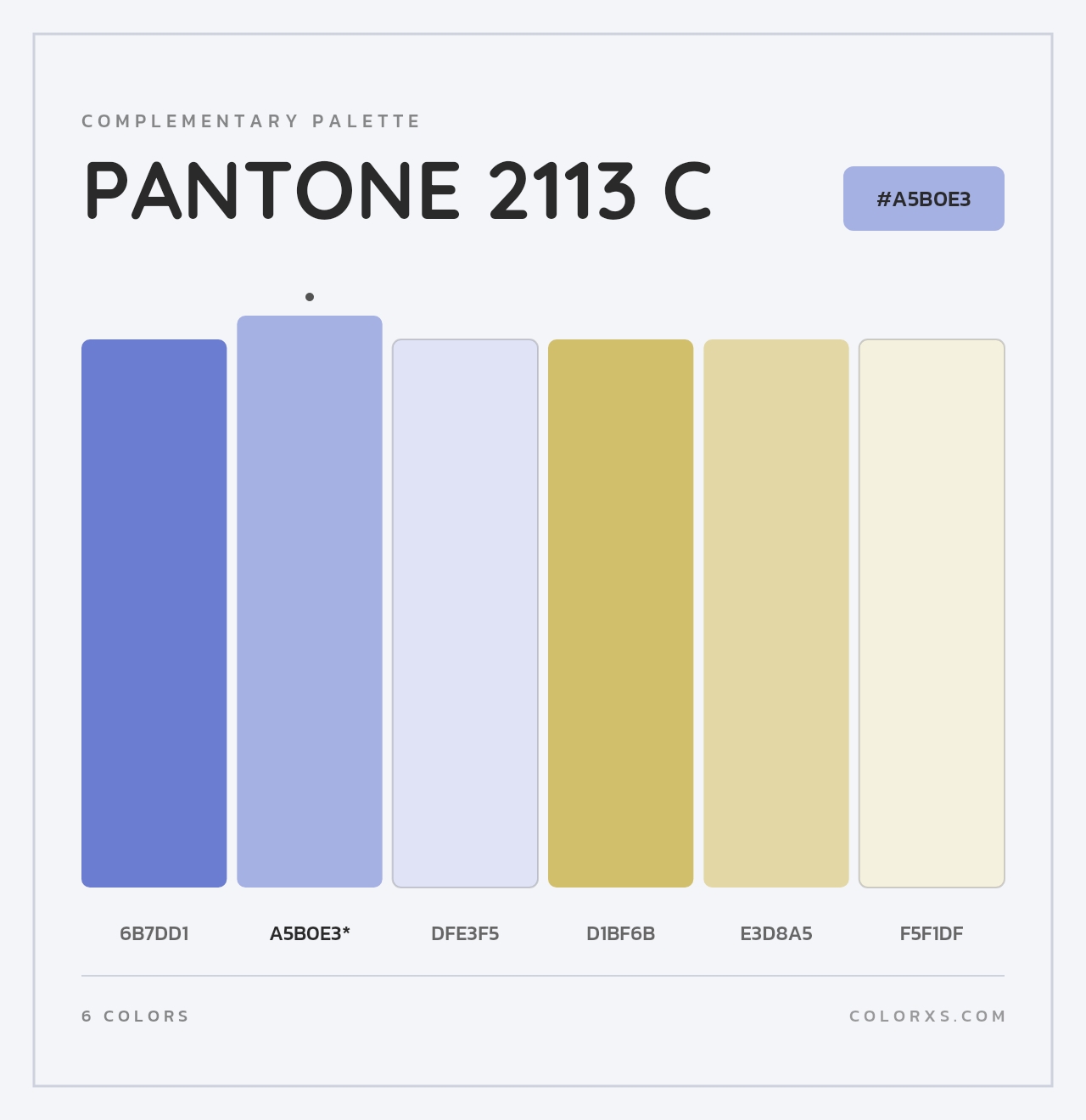 PANTONE 2113 C - Complementary Color Palette