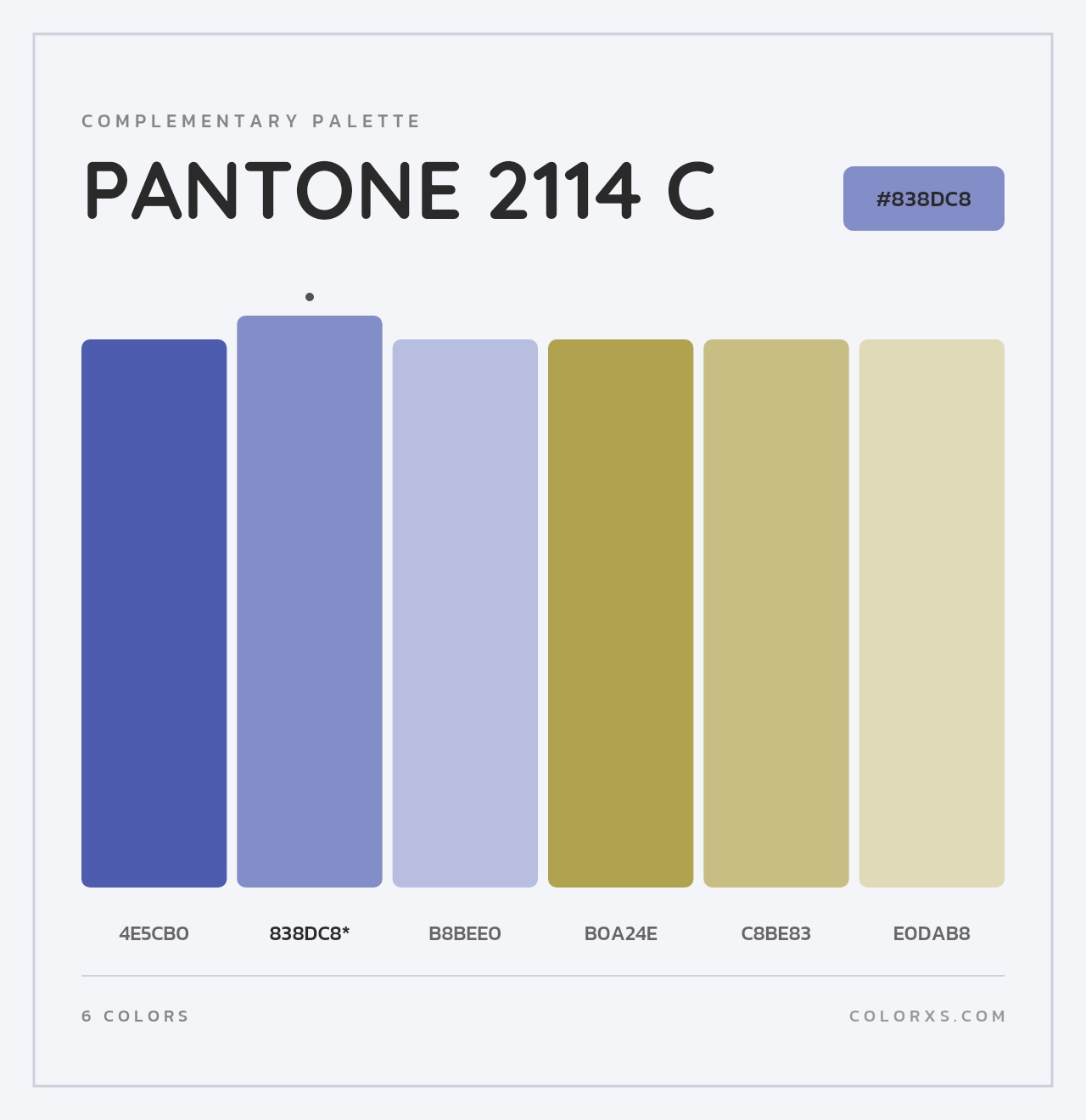 PANTONE 2114 C - Complementary Color Palette
