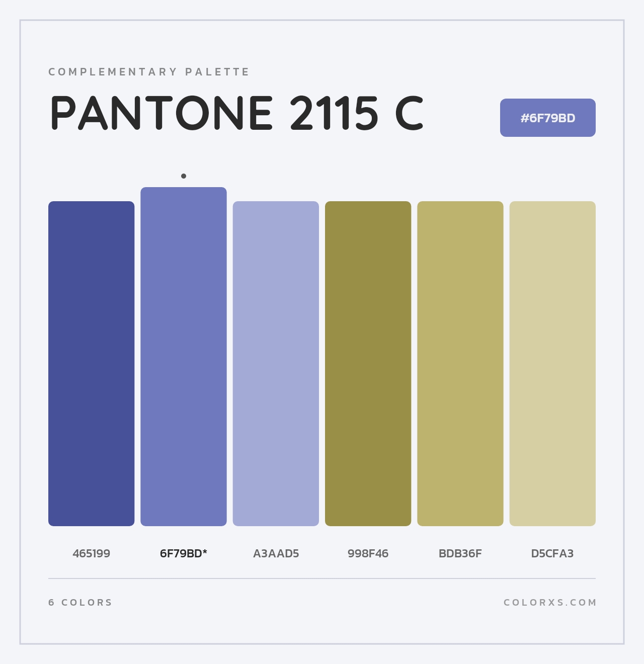PANTONE 2115 C - Complementary Color Palette