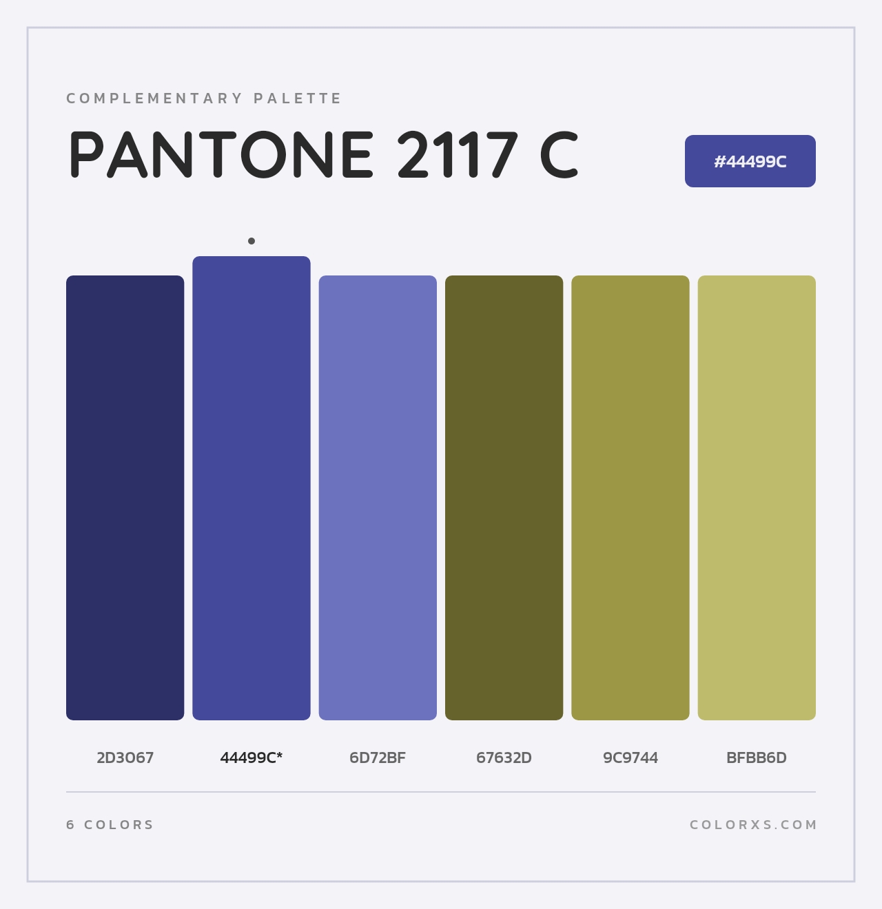 PANTONE 2117 C - Complementary Color Palette