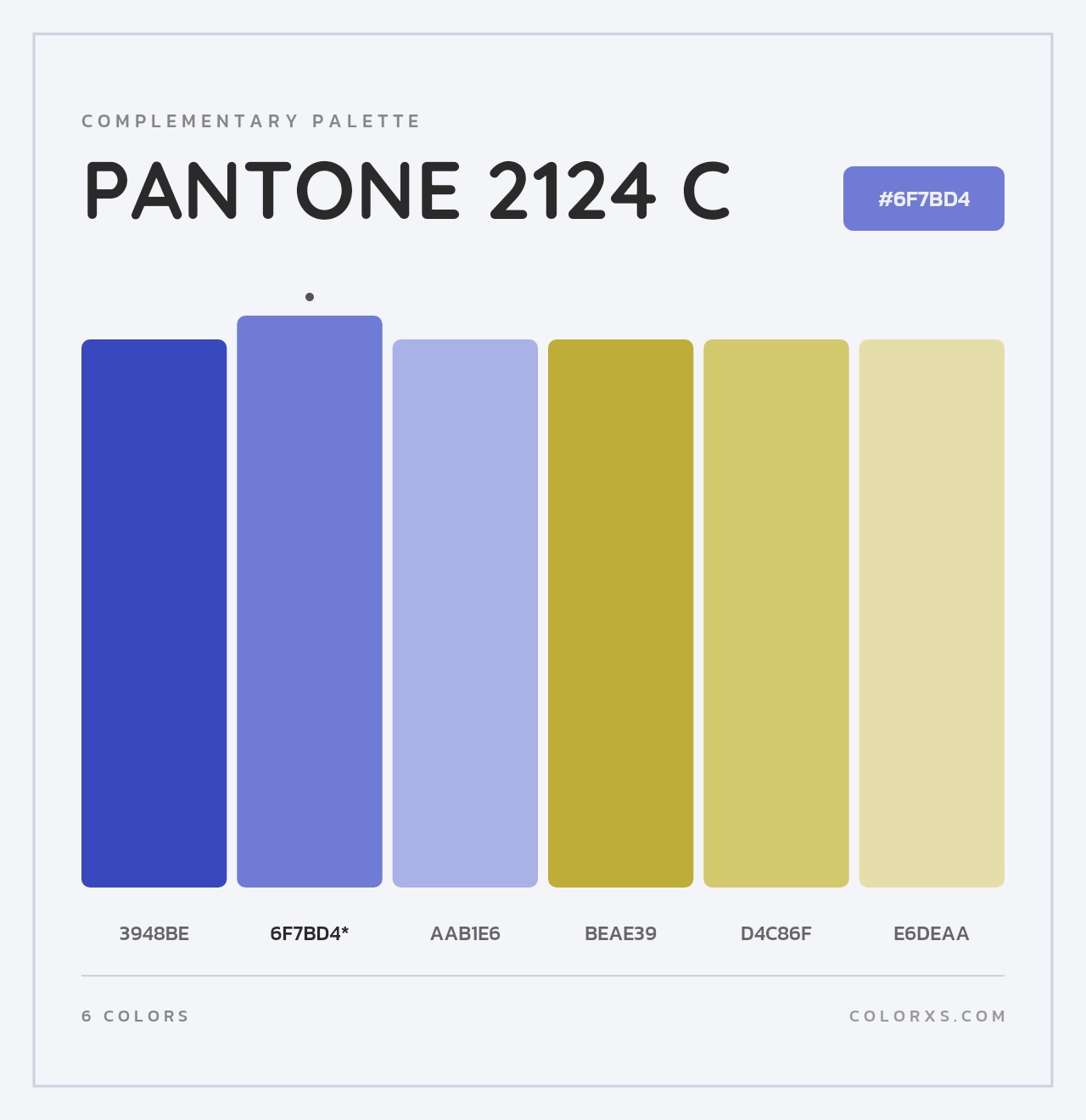 PANTONE 2124 C - Complementary Color Palette