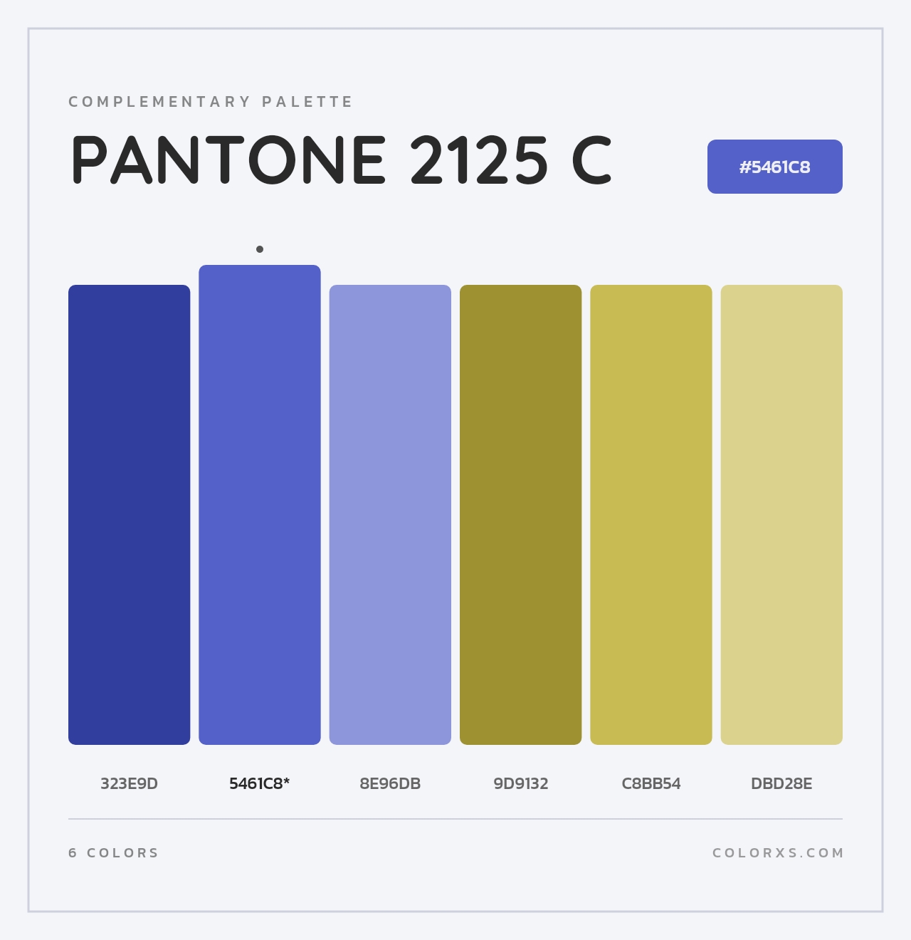 PANTONE 2125 C - Complementary Color Palette