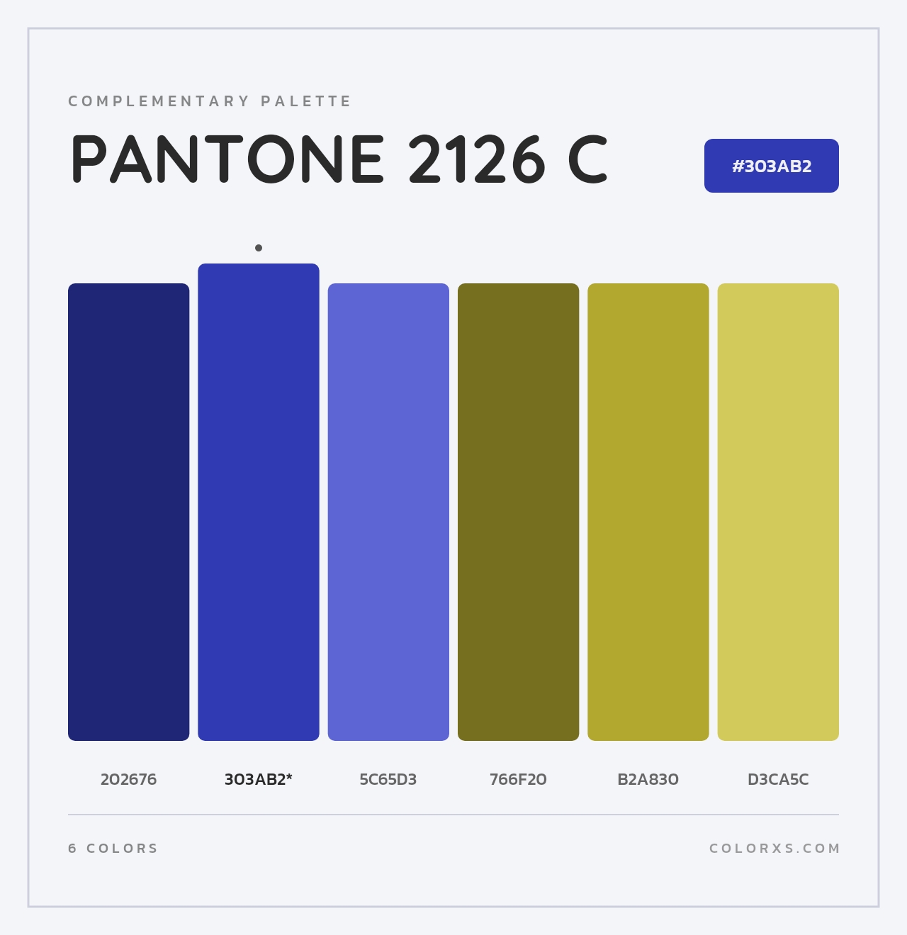 PANTONE 2126 C - Complementary Color Palette