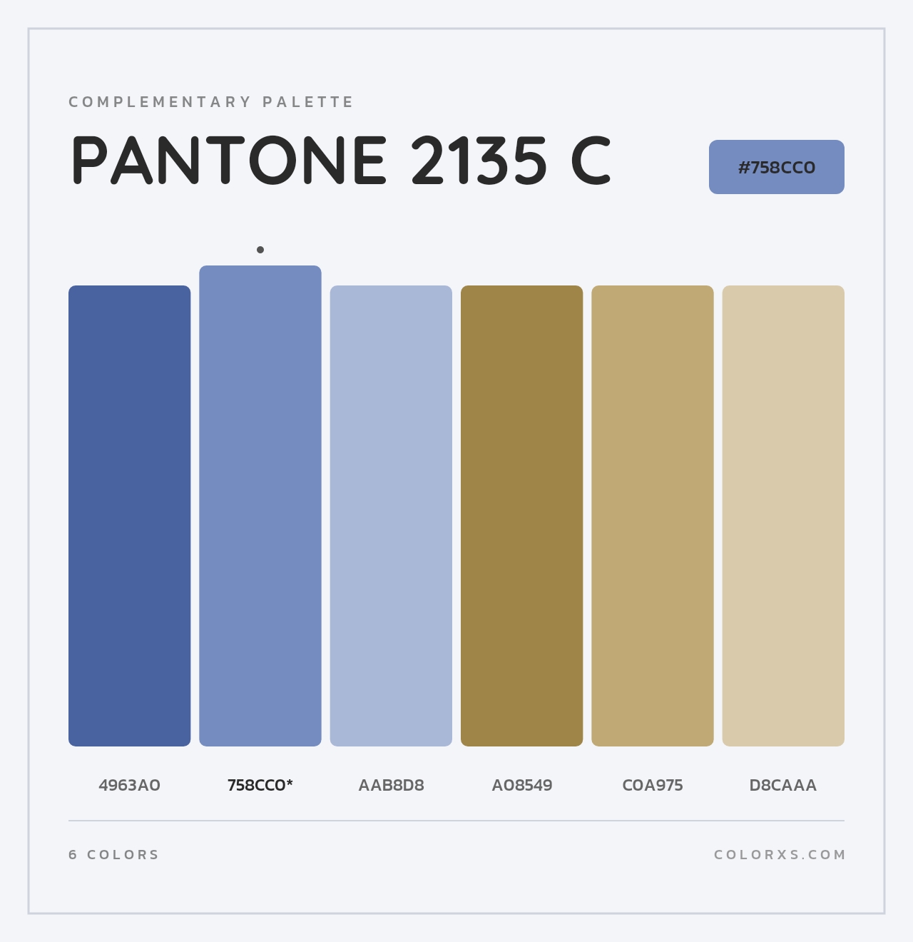 PANTONE 2135 C - Complementary Color Palette